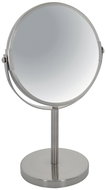 Spirella cosmetic magnifying mirror Sydney, brushed stainless steel, with stand - Makeup Mirror