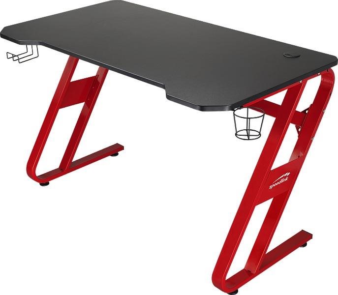 Black and store red gaming desk