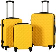 Sada skořepinových kufrů na kolečkách, 3 ks, žlutá ABS, 91890 - Case Set