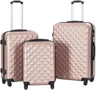 Súprava škrupinových kufrov na kolieskach, 3 ks, ABS, ružová, zlatá - Sada kufrov