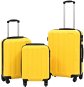 Súprava škrupinových kufrov na kolieskach, 3 ks, žltá, ABS - Sada kufrov