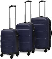 Súprava troch škrupinových kufrov na kolieskach, , 45,5 / 55 / 66 cm, modrá - Sada kufrov