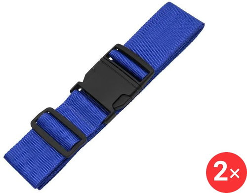 Luggage strap 2 × LB214 Dark Blue - Strap on trunk - Main image