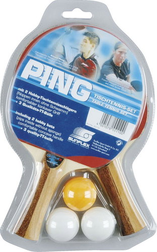 Ping (2 bats, 3 balls) - Table Tennis Set - Main image