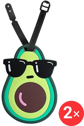 Suitcaseplus Name tag for suitcase 2 × LTD194 Avocado - Luggage Tag - Main image