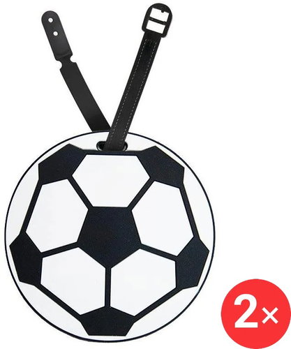 Suitcaseplus Name tag for suitcase 2 × LTD193 Football - Luggage Tag - Main image