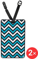 Suitcaseplus Name tag for suitcase 2 × LTD188 Turquoise white - Luggage Tag