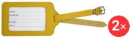 Kufryplus Name badge for suitcase 2 × LTK224 yellow - Luggage Tag