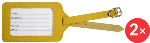 Kufryplus Name badge for suitcase 2 × LTK224 yellow - Luggage Tag - Main image