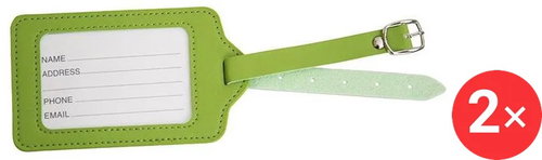 Kufryplus Name tag for suitcase 2 × LTK223 green - Luggage Tag - Main image