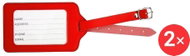Kufryplus Name tag for suitcase 2 × LTK221 red - Luggage Tag