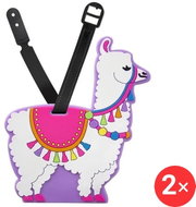 Kufryplus Name tag for suitcase 2 × LTD178 Lama II purple - Luggage Tag