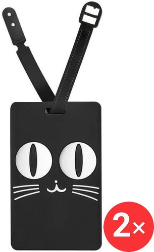 Suitcaseplus Name tag for suitcase 2 × LTD174 Cat - Luggage Tag - Main image
