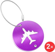 Kufryplus Name tag for suitcase 2 × LTH314 purple - Luggage Tag