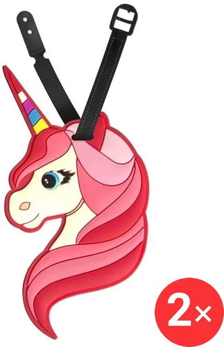Suitcaseplus Name tag for suitcase 2 × LTD148 Unicorn - Luggage Tag - Main image