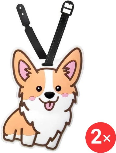 Kufryplus Name tag for suitcase 2 × LTD140 Dog - Luggage Tag - Main image