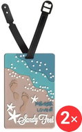Kufryplus Name tag for suitcase 2 × LTD138 Beach - Luggage Tag