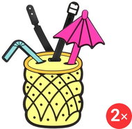 Suitcaseplus Name tag for suitcase 2 × LTD134 Pineapple drink - Luggage Tag