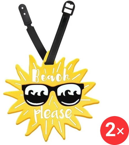 Suitcaseplus Name tag for suitcase 2 × LTD133 Sunshine - Luggage Tag - Main image