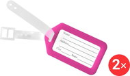 Kufryplus Name tag for suitcase 2 × LTP119 dark pink - Luggage Tag