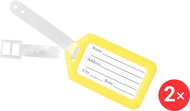 Kufryplus Name tag for suitcase 2 × LTP118 yellow - Luggage Tag