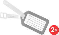 Kufryplus Name tag for suitcase 2 × LTP117 grey - Luggage Tag