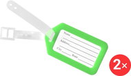 Kufryplus Name tag for suitcase 2 × LTP116 green - Luggage Tag