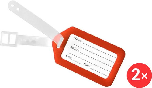 Kufryplus Name tag for suitcase 2 × LTP113 red - Luggage Tag - Main image