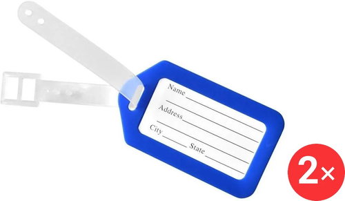 Kufryplus Name tag for suitcase 2 × LTP111 blue - Luggage Tag - Main image