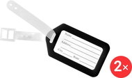 Kufryplus Name tag for suitcase 2 × LTP114 black - Luggage Tag