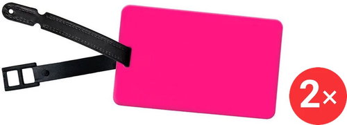 Kufryplus Name tag LTS313 2 × pink - Luggage Tag - Main image