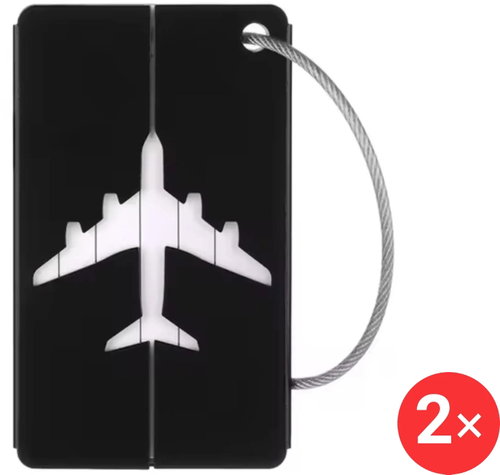 Ewena Name badge for suitcase black, 2 pcs - Luggage Tag - Main image