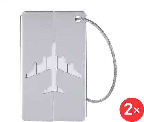 Ewena Name tag for suitcase grey, 2 pcs - Luggage Tag - Main image