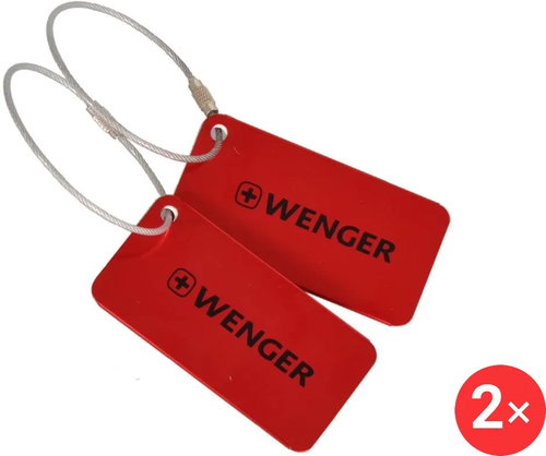 WENGER 606966 Name tags red 2 × 2 pcs - Luggage Tag - Main image