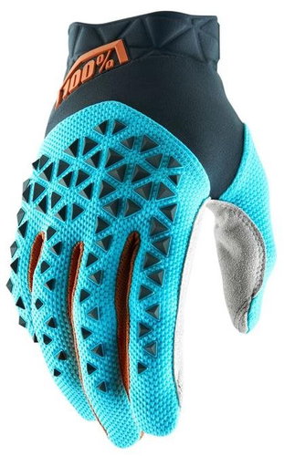 100% AIRMATIC USA gray / blue / bronze, size L - Cycling Gloves - Main image