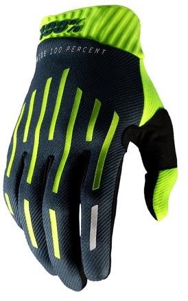 100% RIDEFIT, fluo green / black, size S - Cycling Gloves - Main image