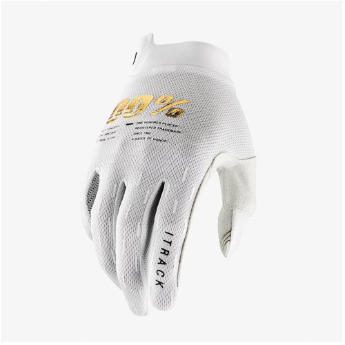 100% iTRACK USA white / gold, size S - Cycling Gloves - Main image