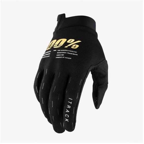 100% iTRACK USA black / gold, size L - Cycling Gloves - Main image