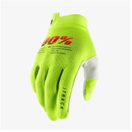100% iTRACK USA fluo green, size M - Cycling Gloves