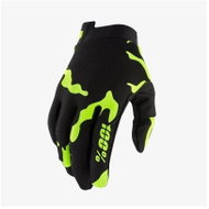 100% iTRACK USA black / fluo green, size L - Cycling Gloves