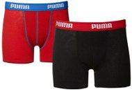 Puma Basic-Boxer 2P rot-blau-schwarz 128 - Boxershorts
