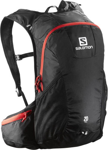 Salomon Trail 20 black / bright red - Tourist Backpack - Main image