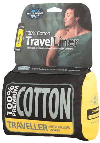 Sea to Summit Cotton Travel liner - Traveler with Pillow - Sleeping Bag Liner - Main image