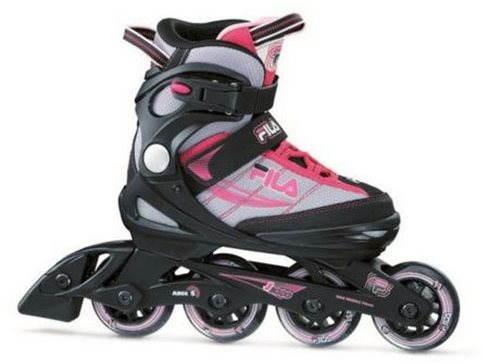 Fila J-One G Black / Silver / Pink UK 11-13,5 (EU 29-32) - Roller Skates - Main image