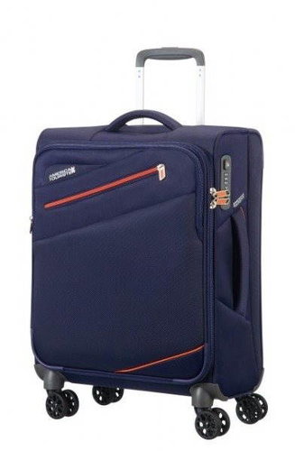 American Tourister Pikes Peak Spinner 55 Carbon Blue Case - Suitcase - Main image