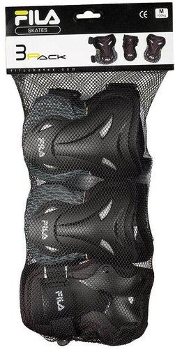 Fila Adult FP Skate Protectors Black/Lime L - Protectors - Main image