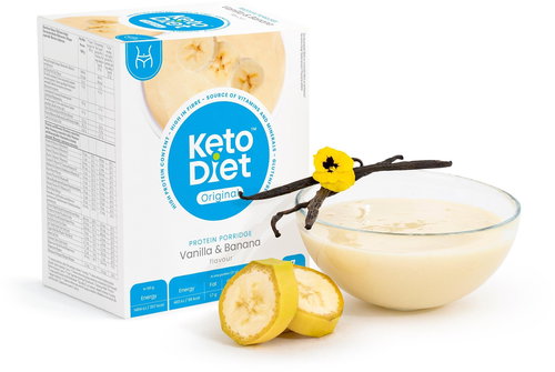 KetoDiet Protein Porridge - vanilla and banana flavour (7 servings) - Keto Diet - Main image