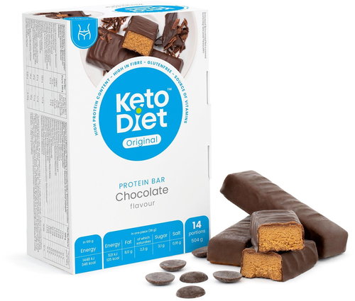 KetoDiet Protein Bars - Chocolate Flavour (14 pcs) - Keto Diet - Main image