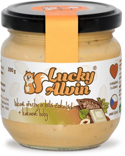 LUCKY ALVIN Hazelnuts and white chocolate + cocoa beans 200 g - Nut Cream - Main image
