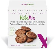 Trvanlivé jedlo KETOMIX Proteínové kakaové sušienky s kúskami čokolády (30 sušeniek) - Trvanlivé jídlo